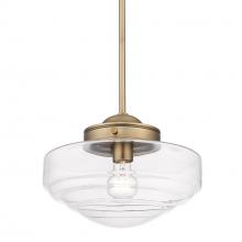  0508-M MBS-CLR - Ingalls Medium Pendant in Modern Brass and Clear Glass Shade